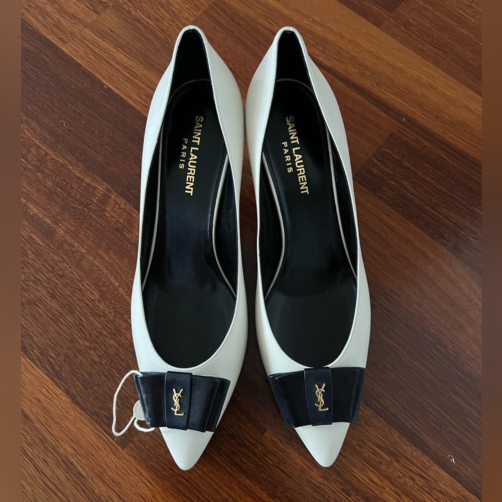 Leather Anais Bow Pumps 55 - Picture 12 of 14
